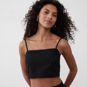 Black eyelet Cami top